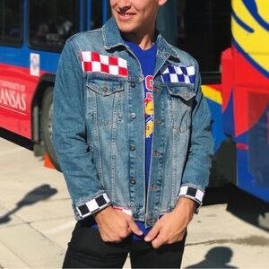 Ragged Priest Denim Jacket with Checkerboard